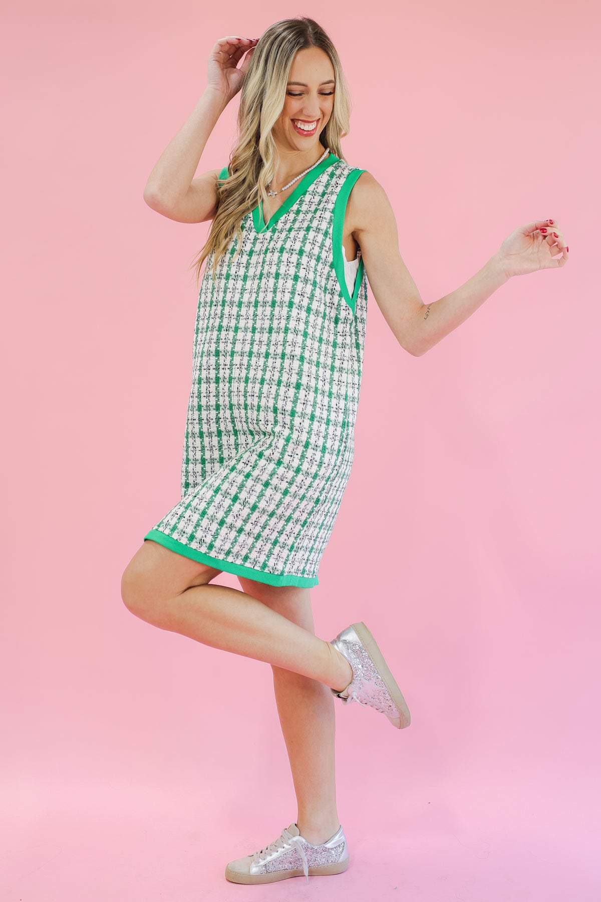 Meadow Breeze Tweed Dress - Southern House Clothing Small Meadow Breeze Tweed Dress - Southern House Clothing Small
