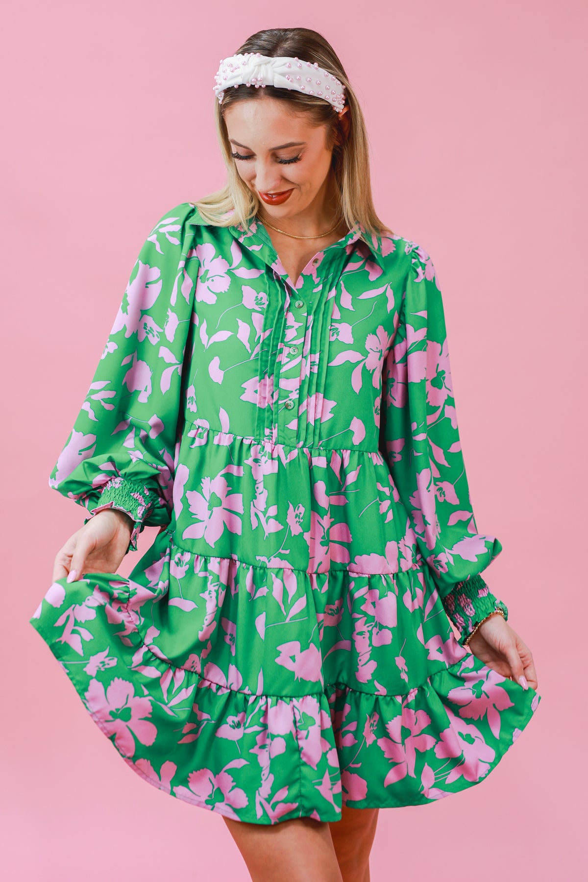 Springing For You Shift Dress In Green