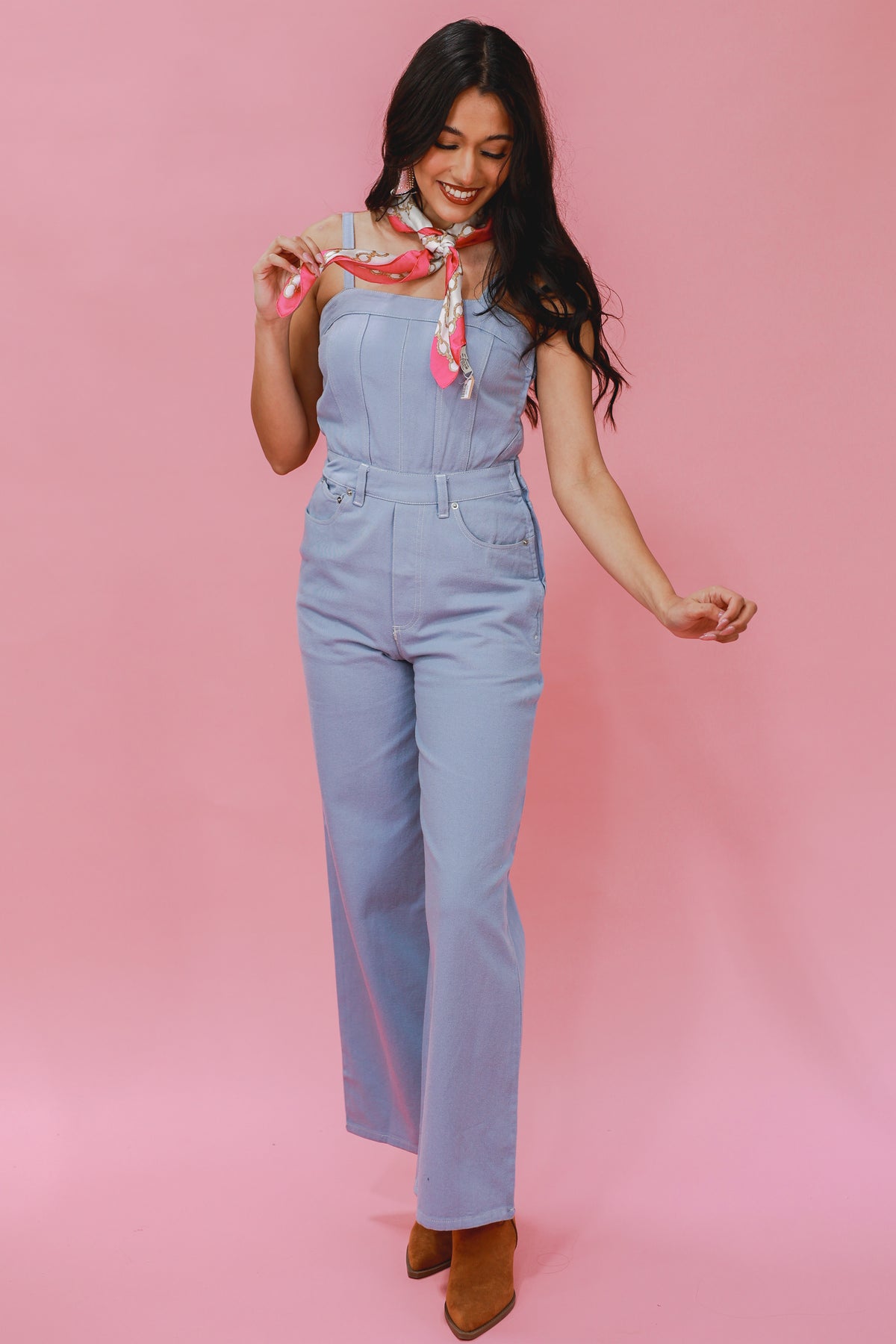 Coastal Cowgirl Denim Jumpsuit
