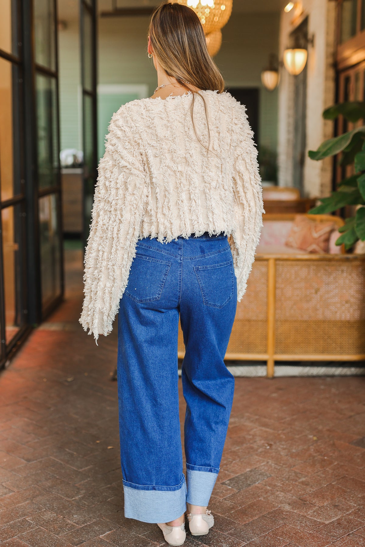 Sienna Fringe Zip Jacket – Cream-Kimono/Cardigan/Jacket/Hoodie-Southern House
