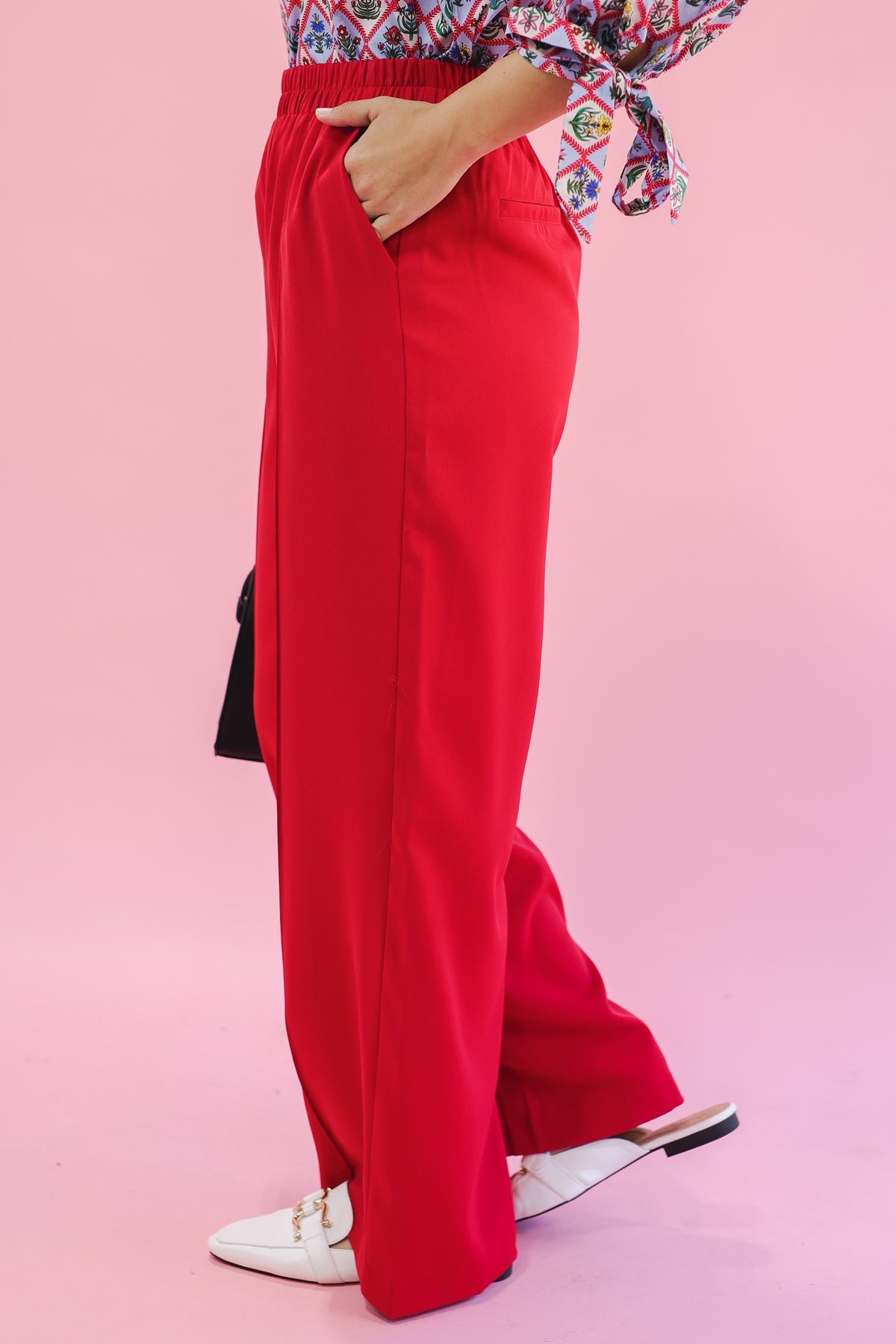 womens red dress trousers Xflwam Women's Yoga Dress Pants Stretchy Work Slacks Business Casual Straight Leg/Bootcut Pull on Trousers with Pockets Red XL