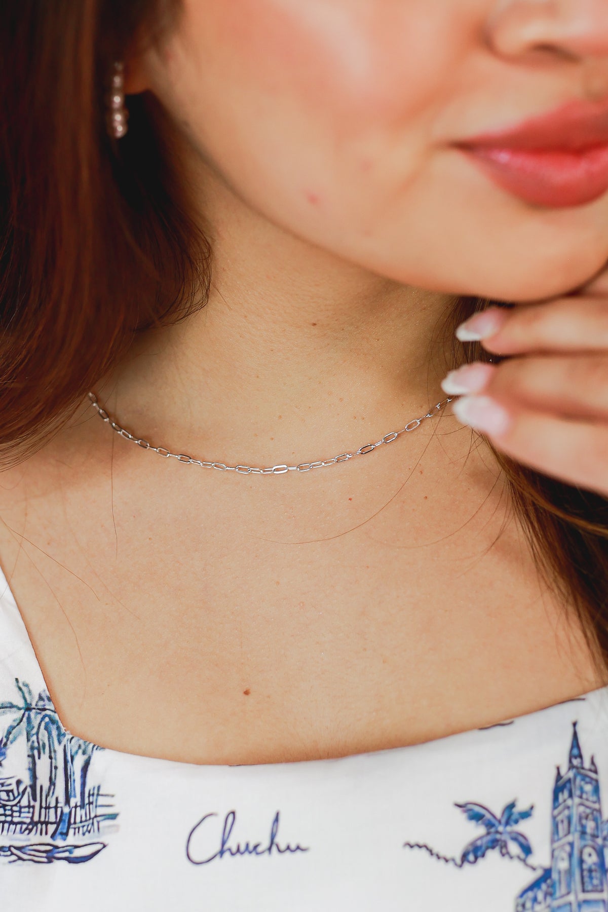 Truly A Beauty Link Necklace In Silver