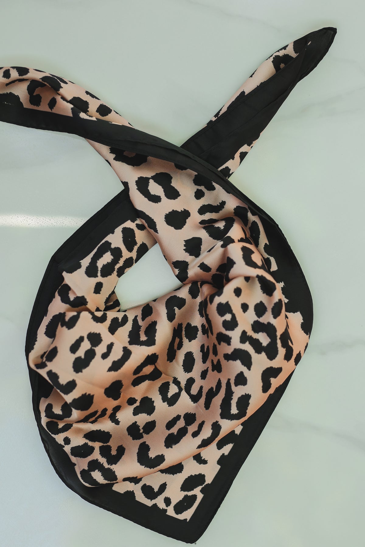 Wild Luxe Leopard Scarf – Tan & Black