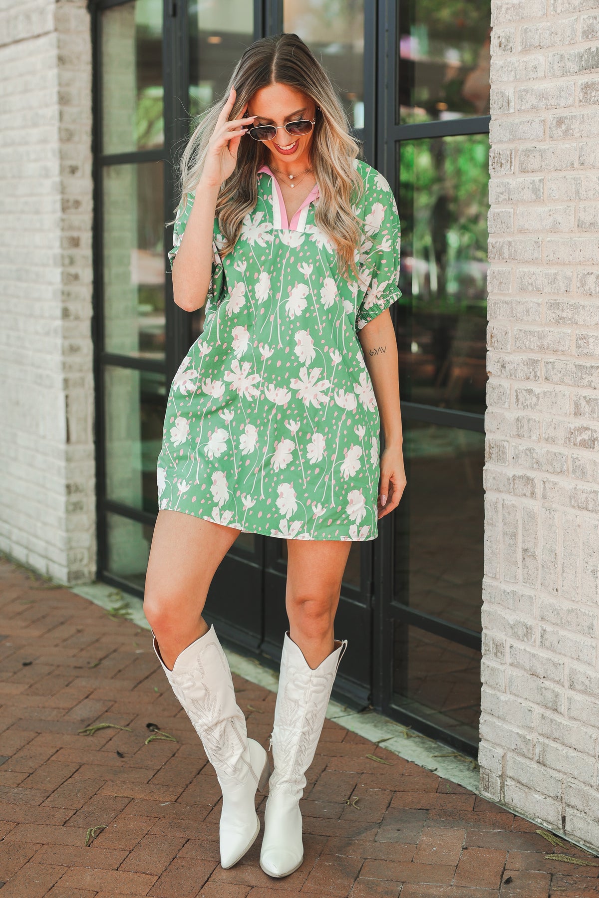 Floral Breeze Dress - Meadow Green Medium Floral Breeze Dress - Meadow Green Medium