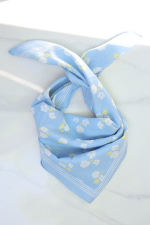 Blue Daisy Cotton Scarf-Scarf-Southern House