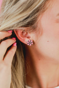 Pop Of Pink Stud Earrings