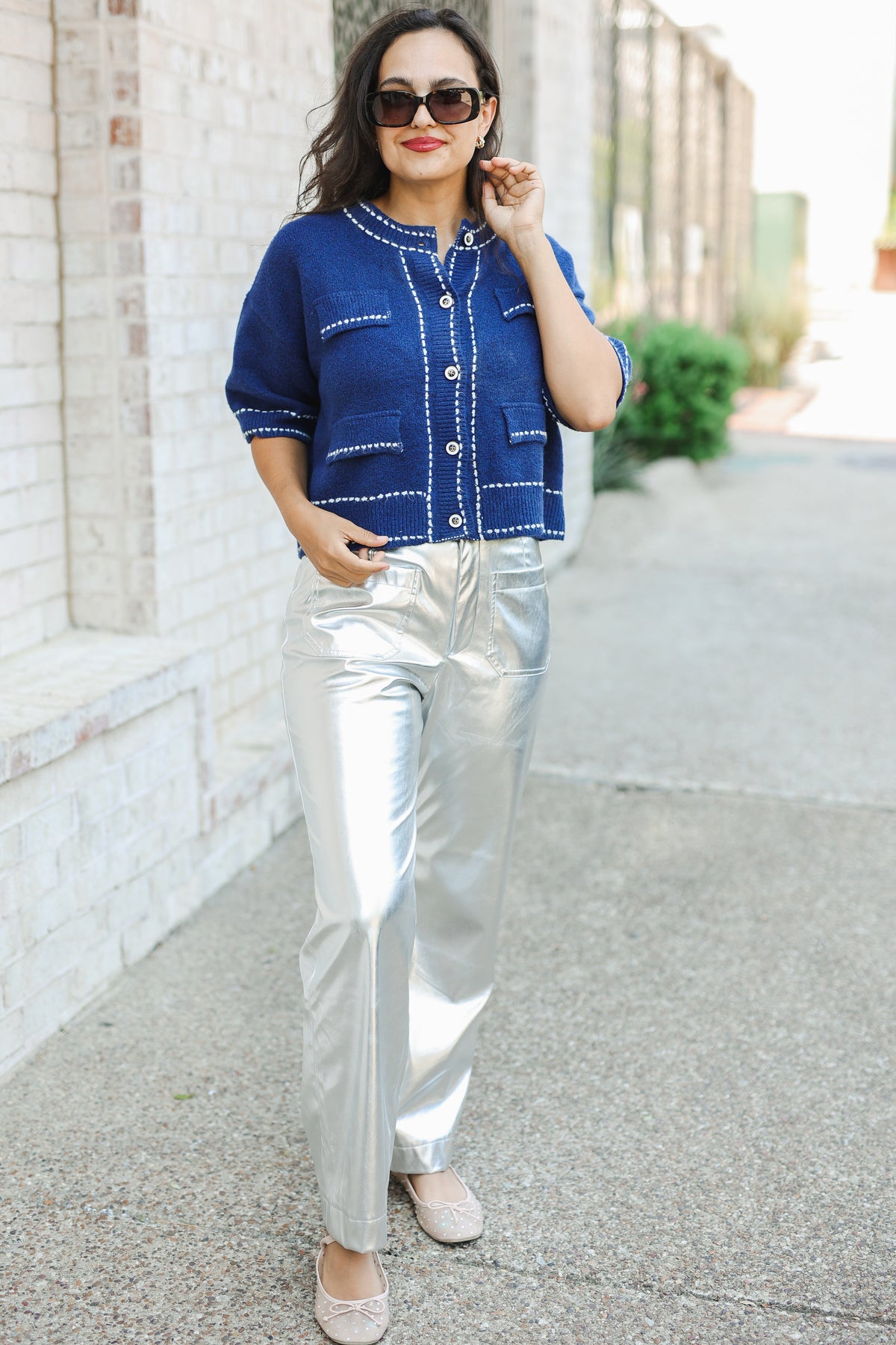 metallic dress pants heipeiwa Women's Metallic Wide Leg Palazzo Pants Rib Pleated Smocked Waist Party Club Sequin Slacks Pant at Amazon Women's Clothing store
