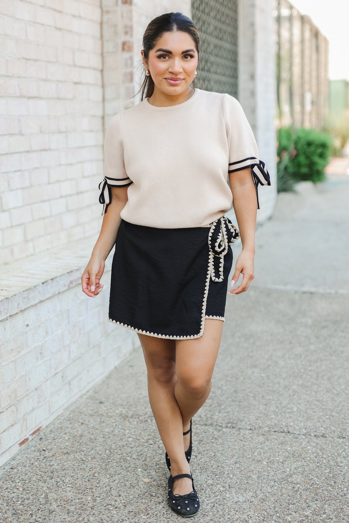 Cafe Meetup Skort - Black-Skirts-Southern House