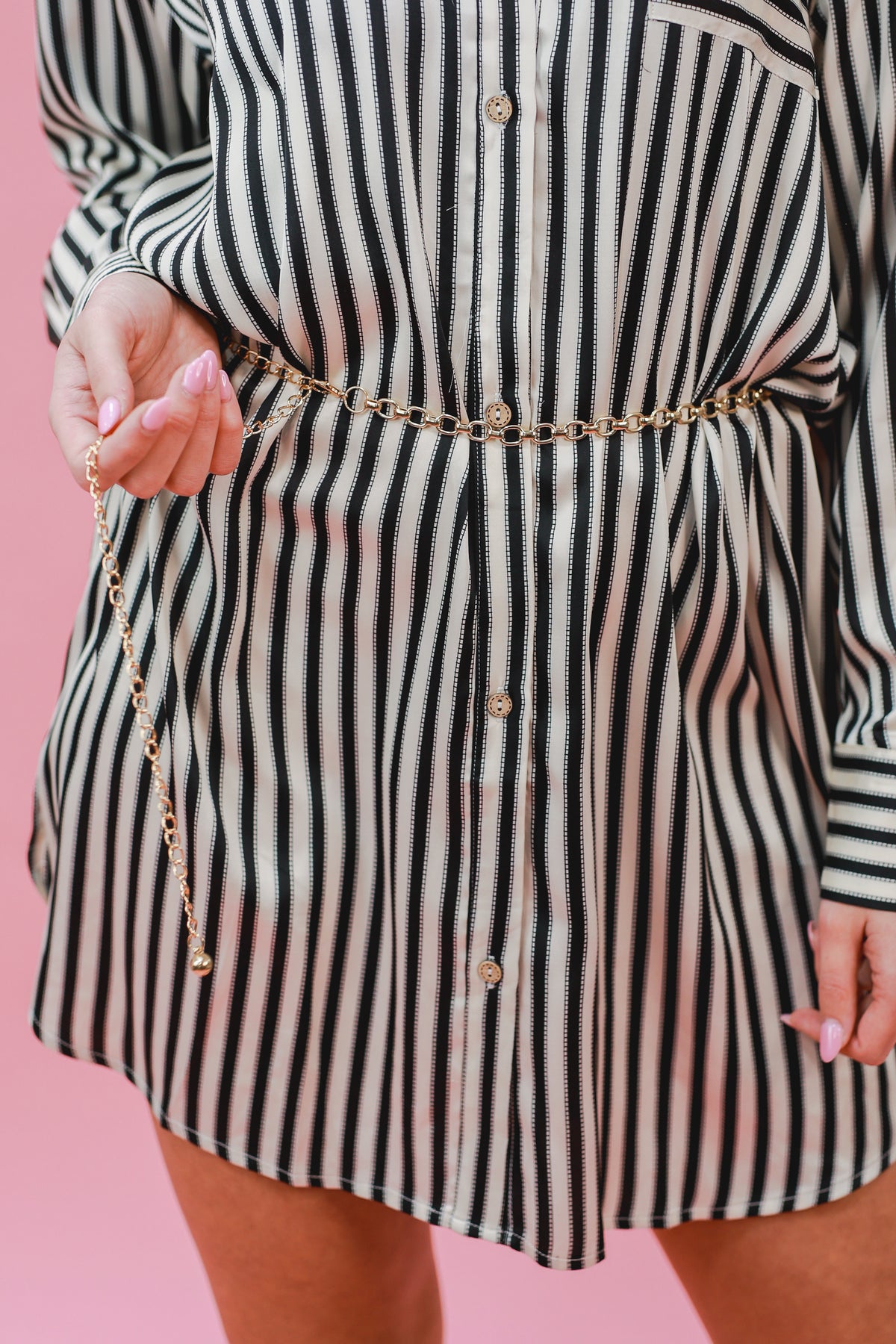 Linked For You Adjustable Belt In Gold