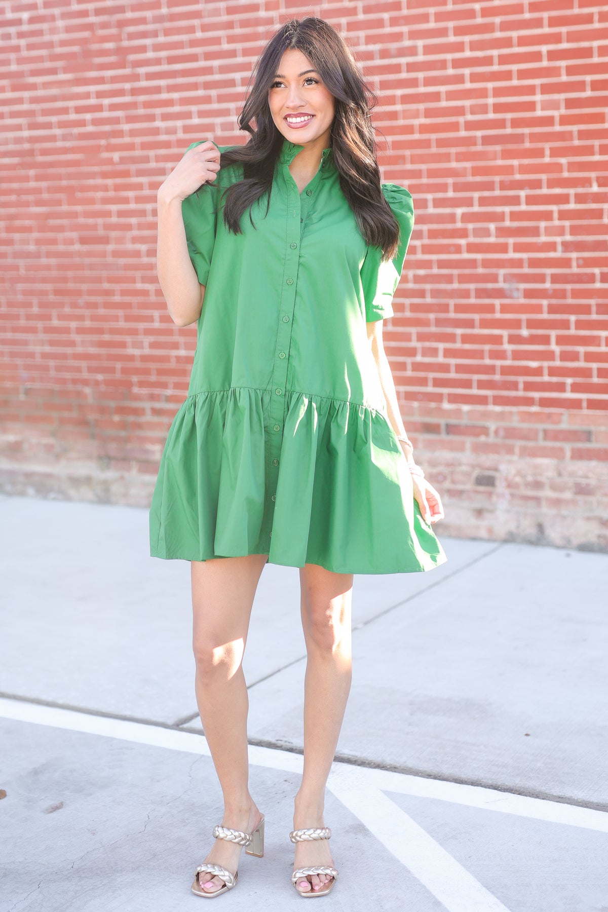 muse green dress Muse Cut-Out Floral Trim Midi Dress Matcha