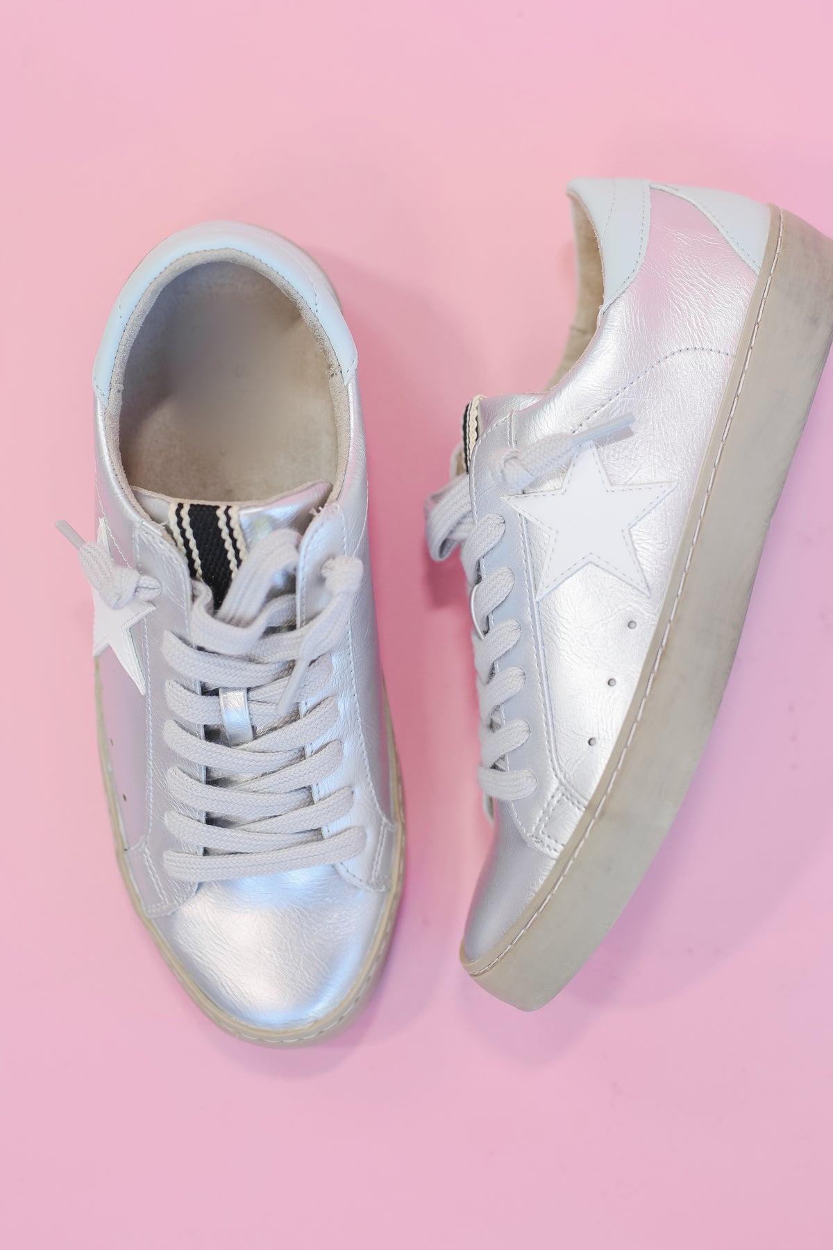 The Paula Sneaker In Platinum