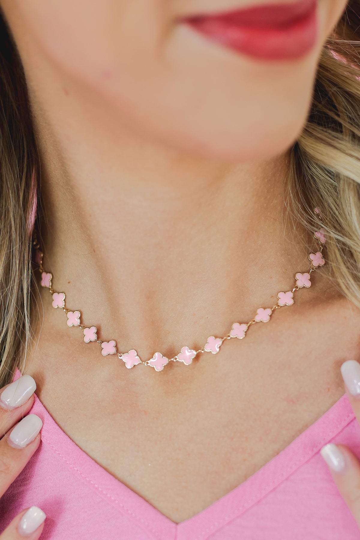 Subtly Sweet Necklace - Pink