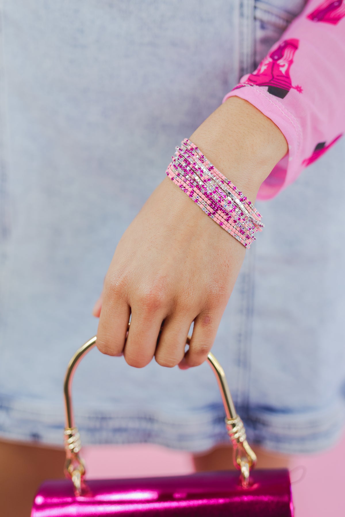 VIP Party Bracelet Set - Mixed Pinks