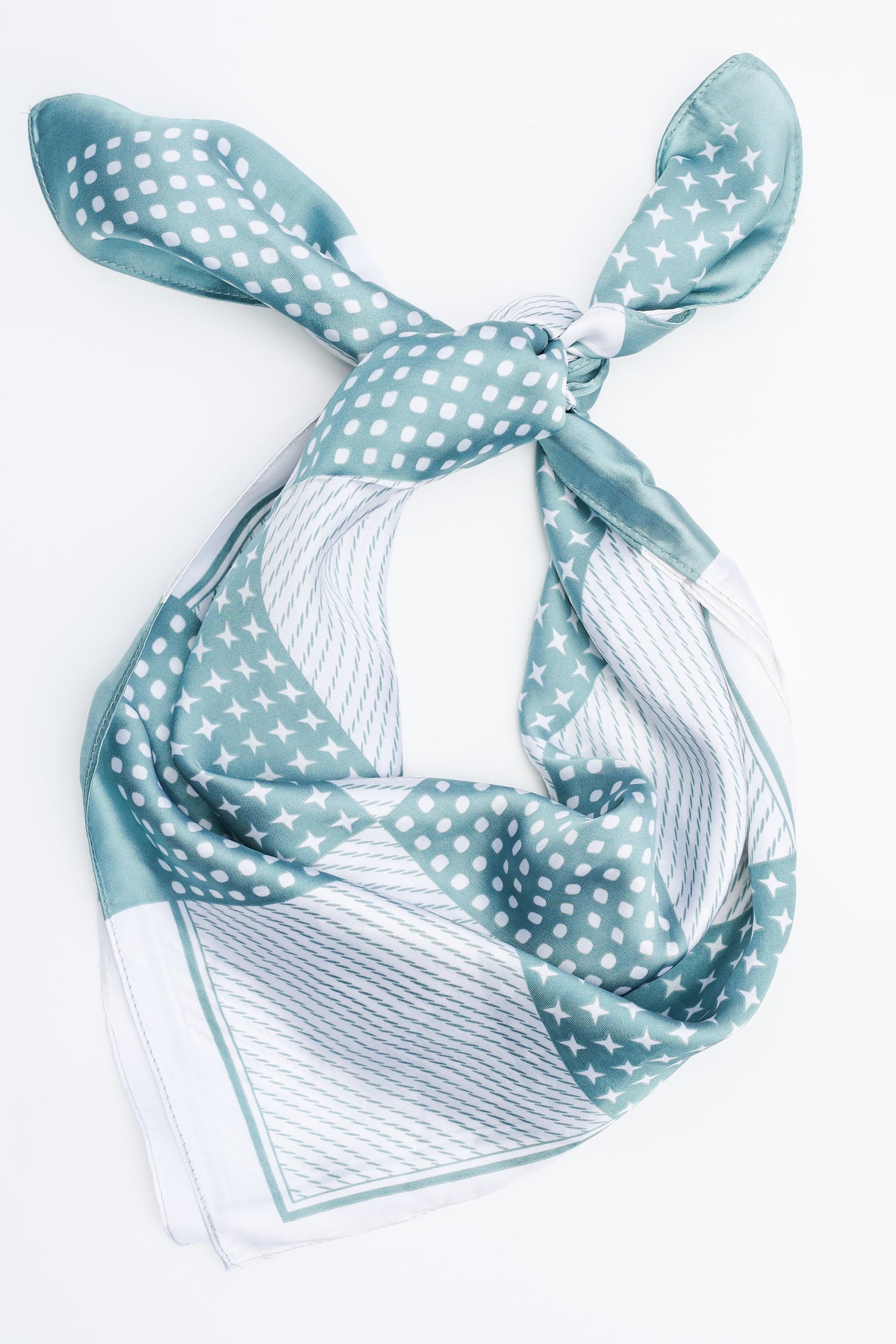 Victory Bells Hair Scarf In Dusty Blue