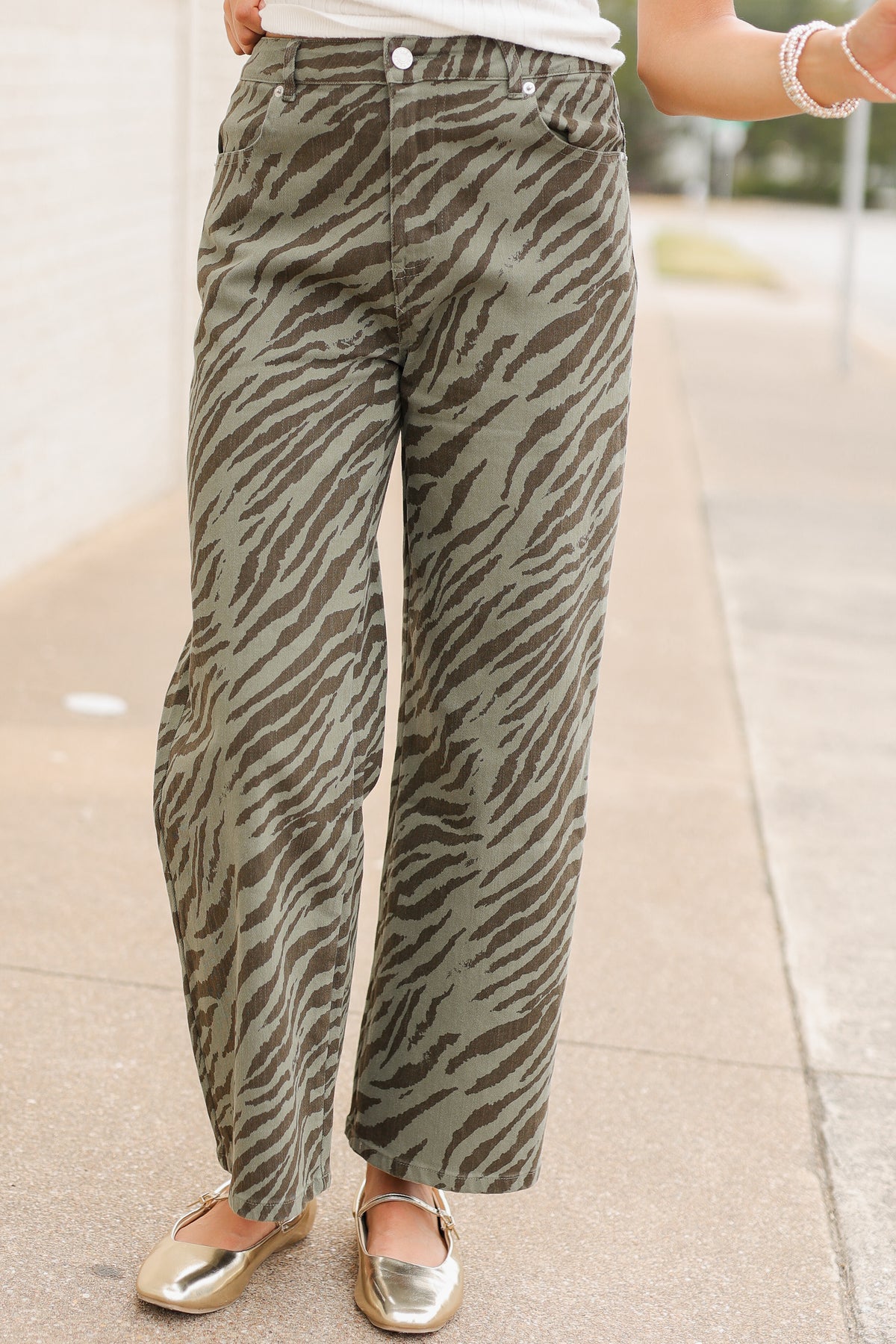 Safari Stroll Wide Leg Pants - Olive