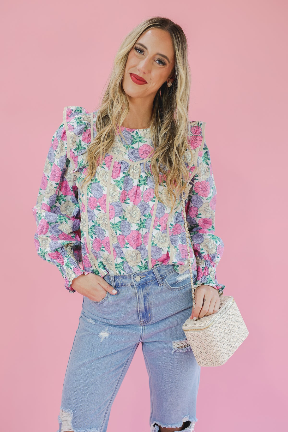 Gardenia Floral Flutter Top