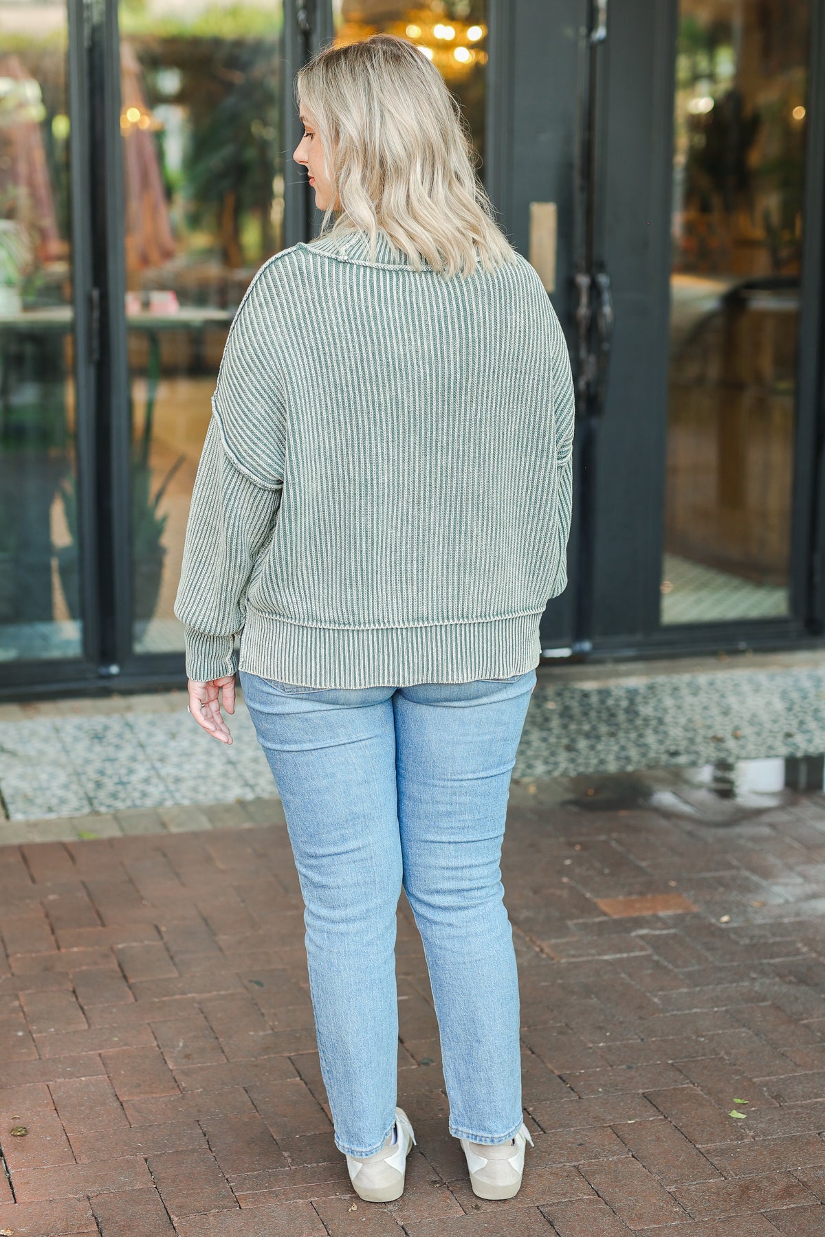 Ribbed Horizon Pullover - Ash Jade-Shirt/Tops-Southern House