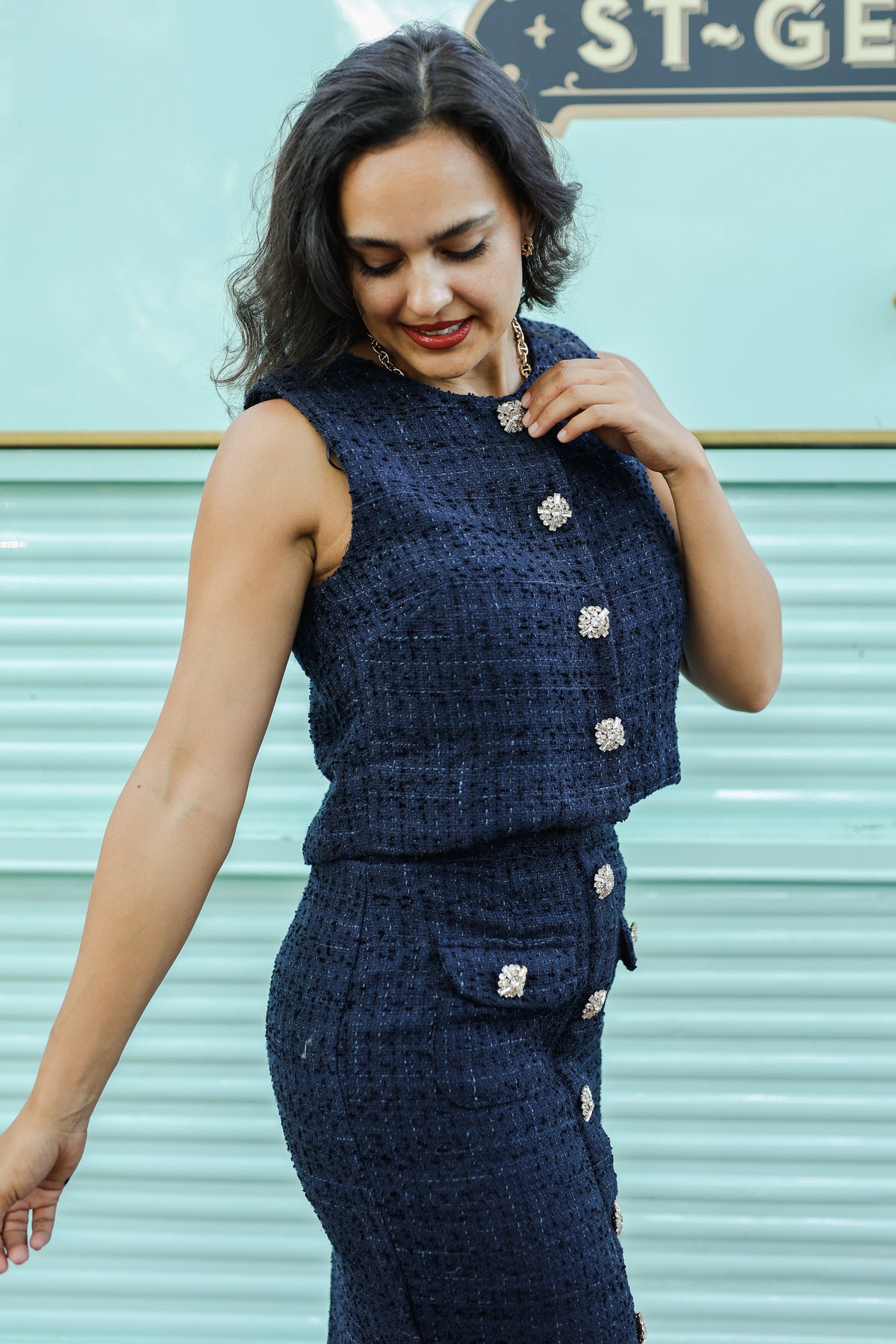 Iconic Elegance Vest – Navy-Vest-Southern House