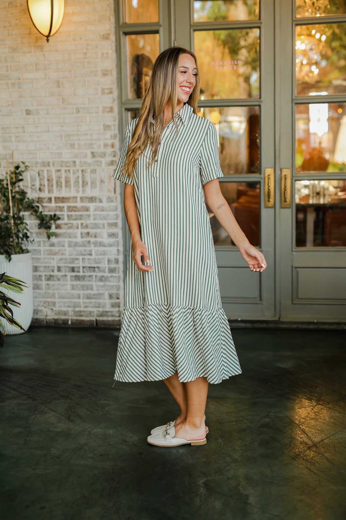 southern midi dress Southern Tide Women's Clementine Flutter Sleeve Midi Blue (Size XS) 100% Viscose