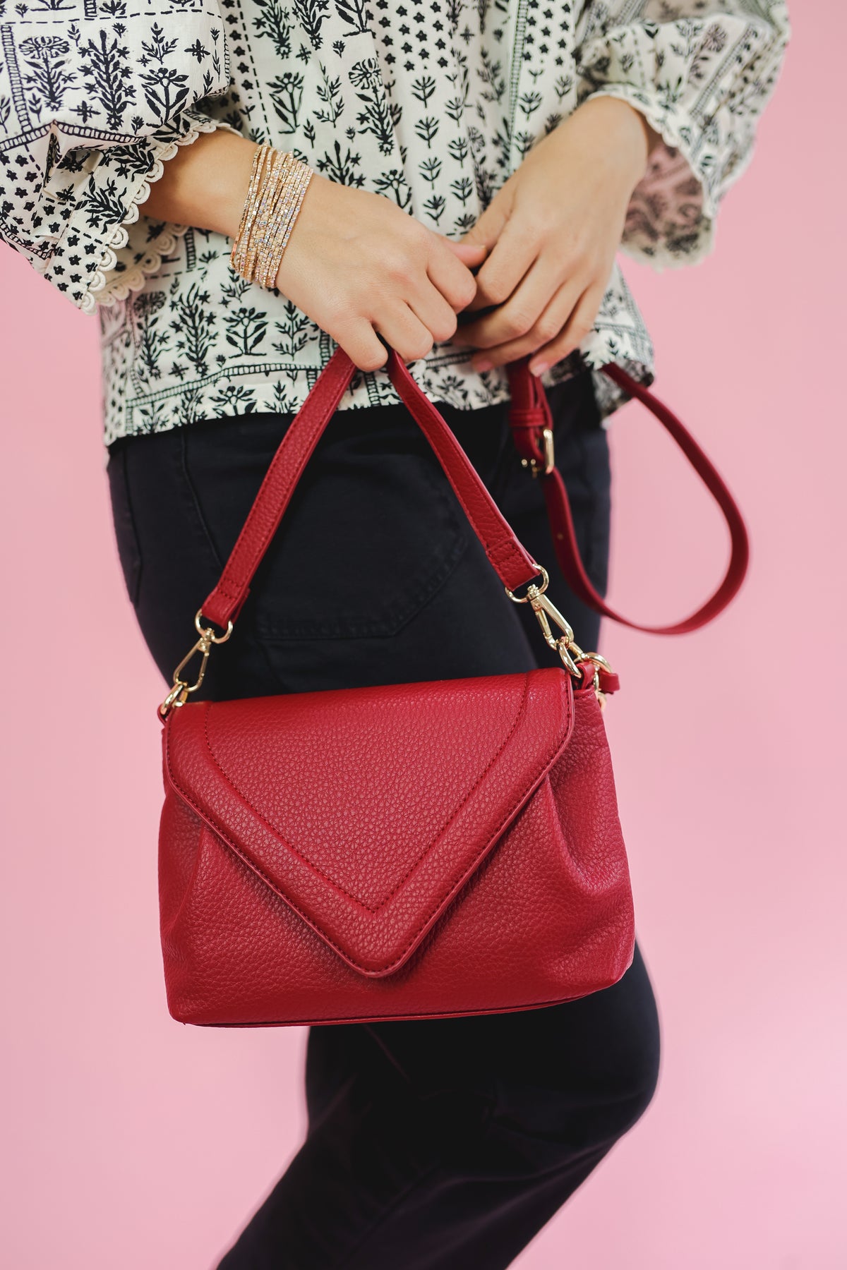 City Scape Crossbody Bag - Deep Red