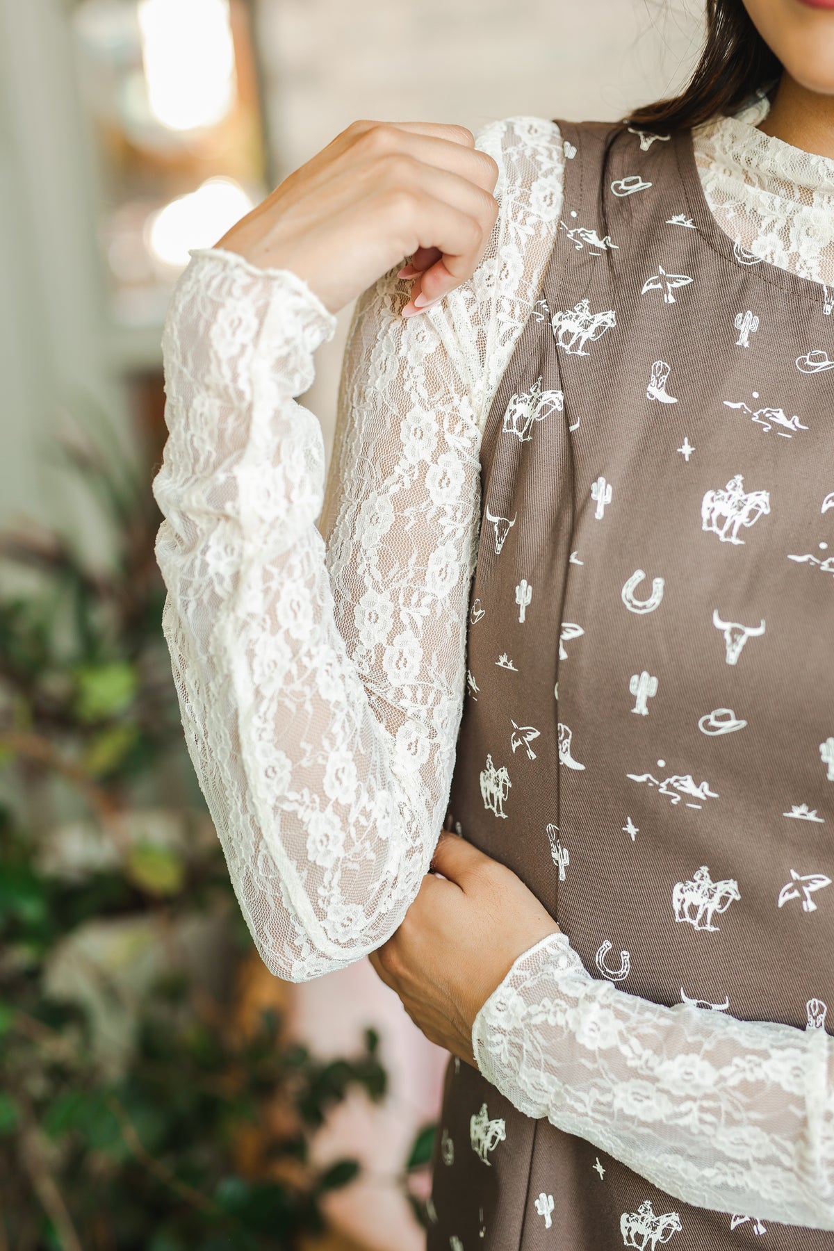 Evangeline Floral Mesh Top