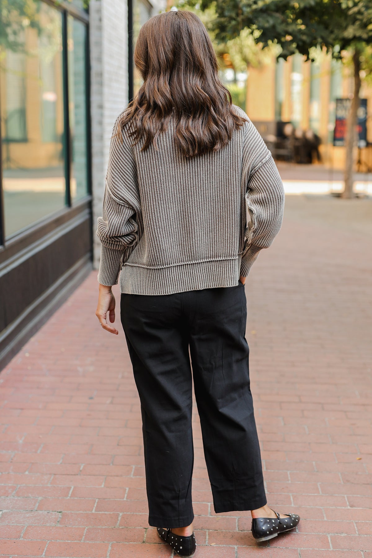 Ribbed Horizon Pullover - Brown-Shirt/Tops-Southern House