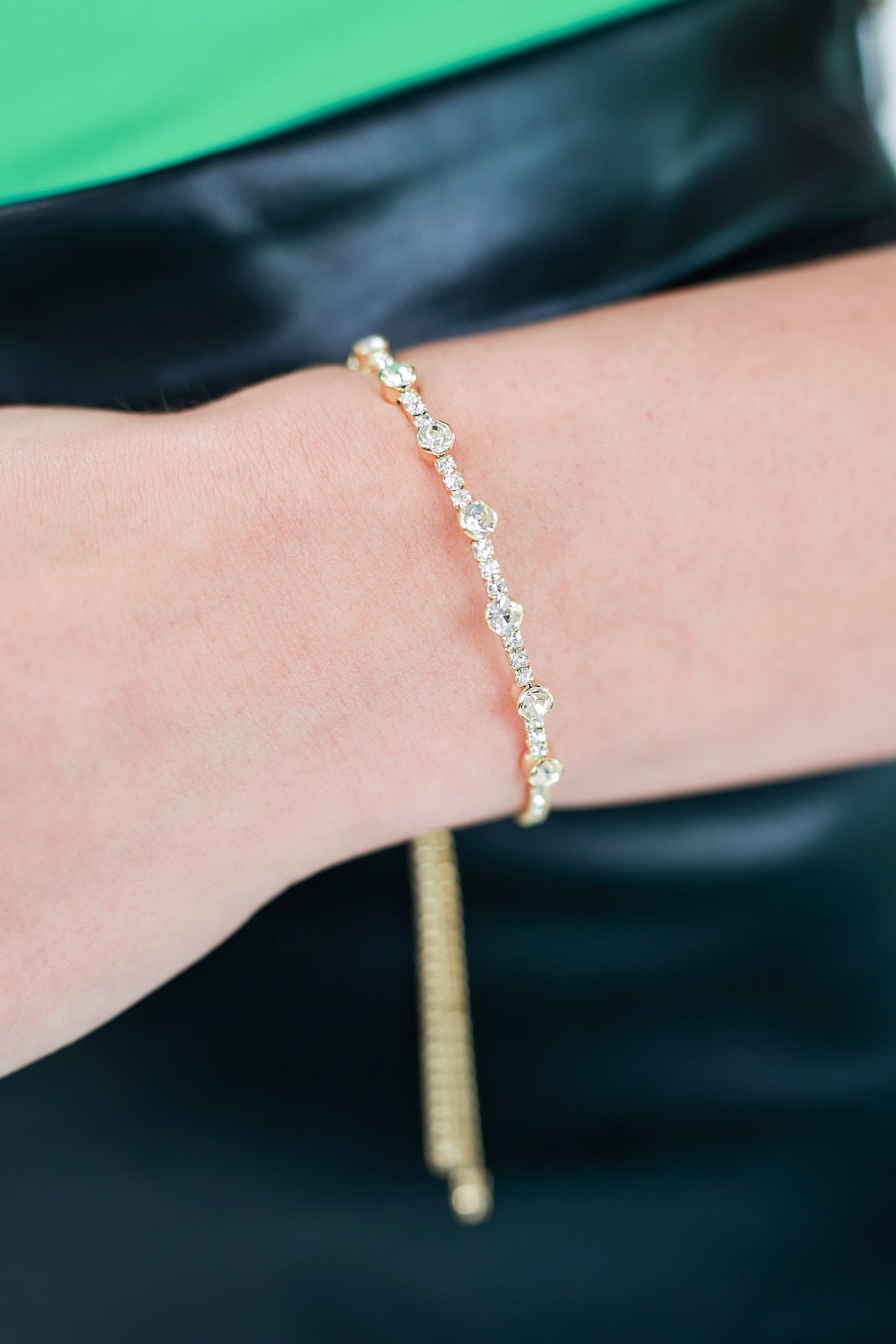 Classy Bliss Adjustable Bracelet In Gold