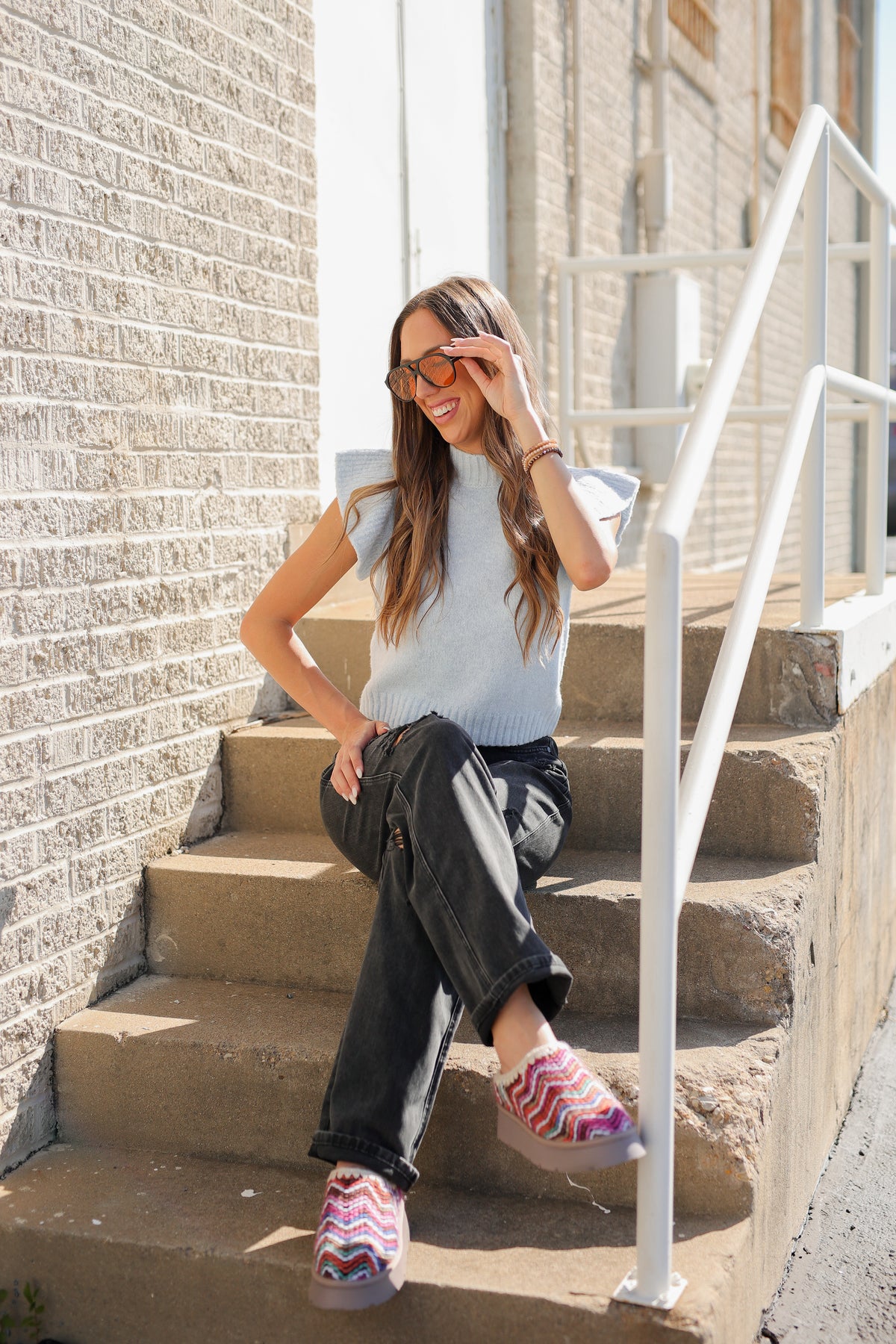 Brandi Mules on a model.