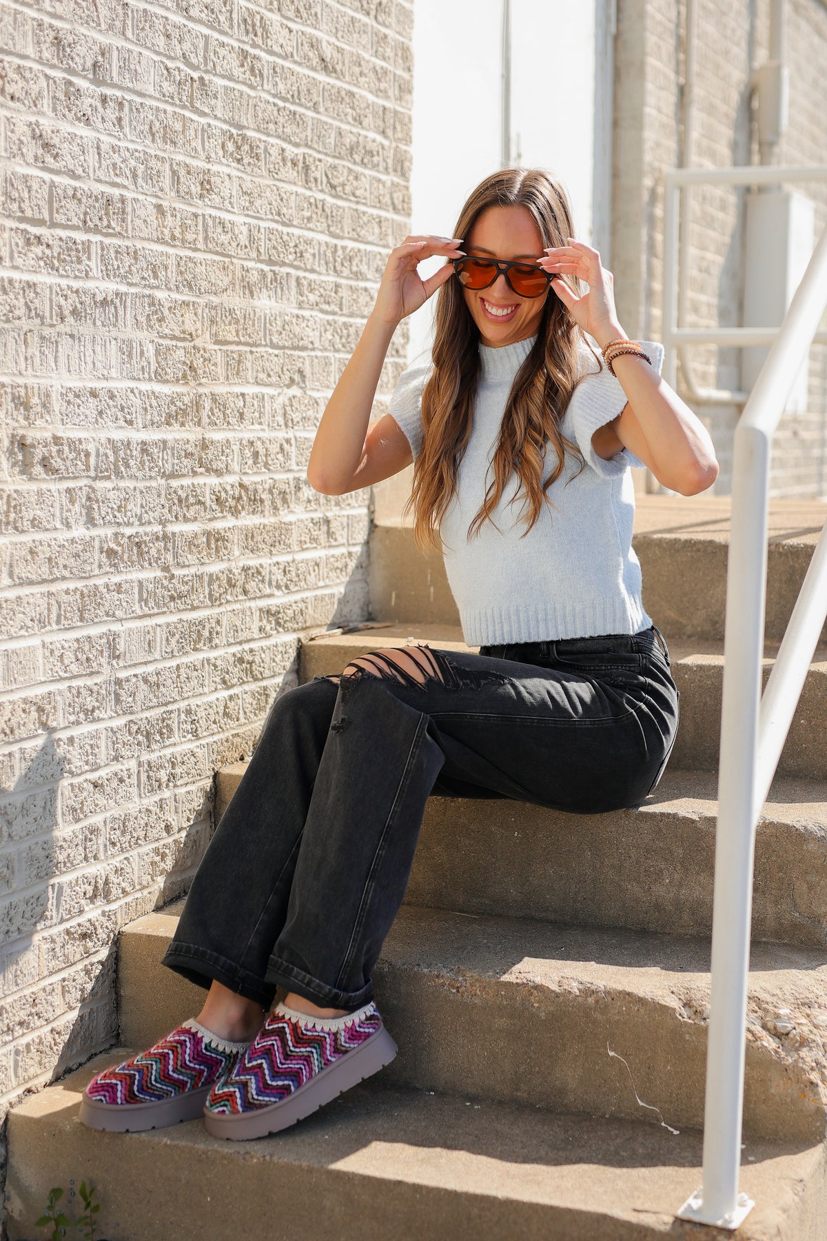 Brandi Mules on a model.