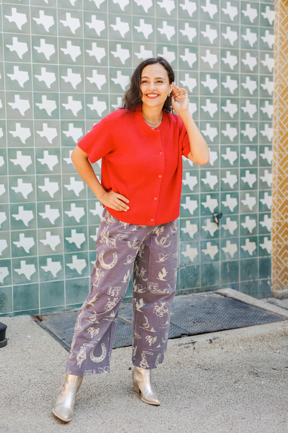 Poppy Button Up Knit-Shirt/Tops-Southern House