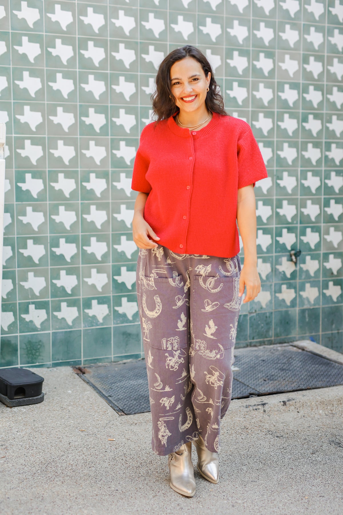 Poppy Button Up Knit-Shirt/Tops-Southern House