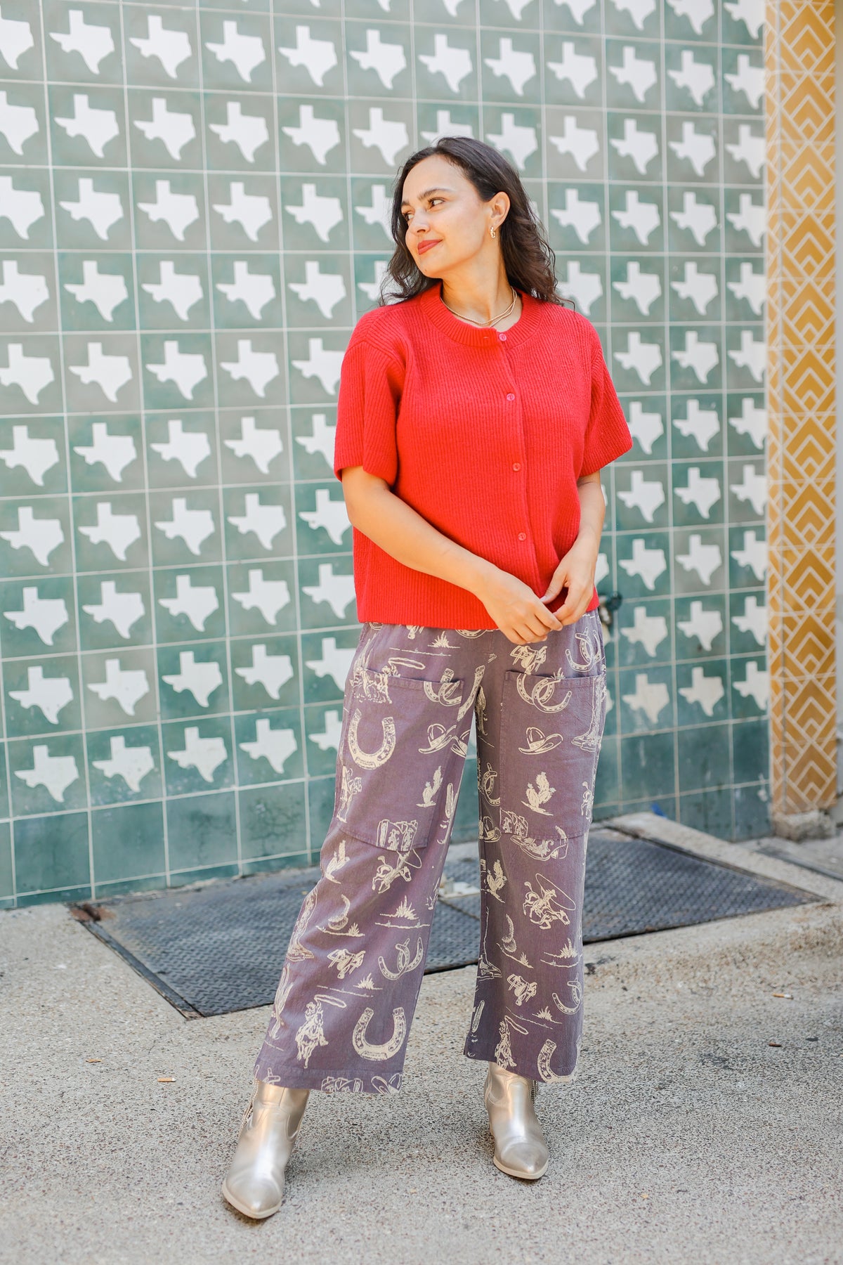 Poppy Button Up Knit-Shirt/Tops-Southern House