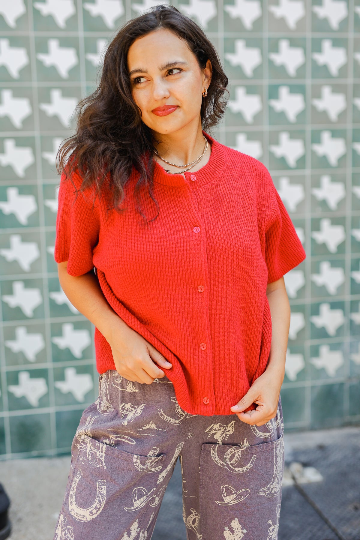 Poppy Button Up Knit-Shirt/Tops-XS-Southern House