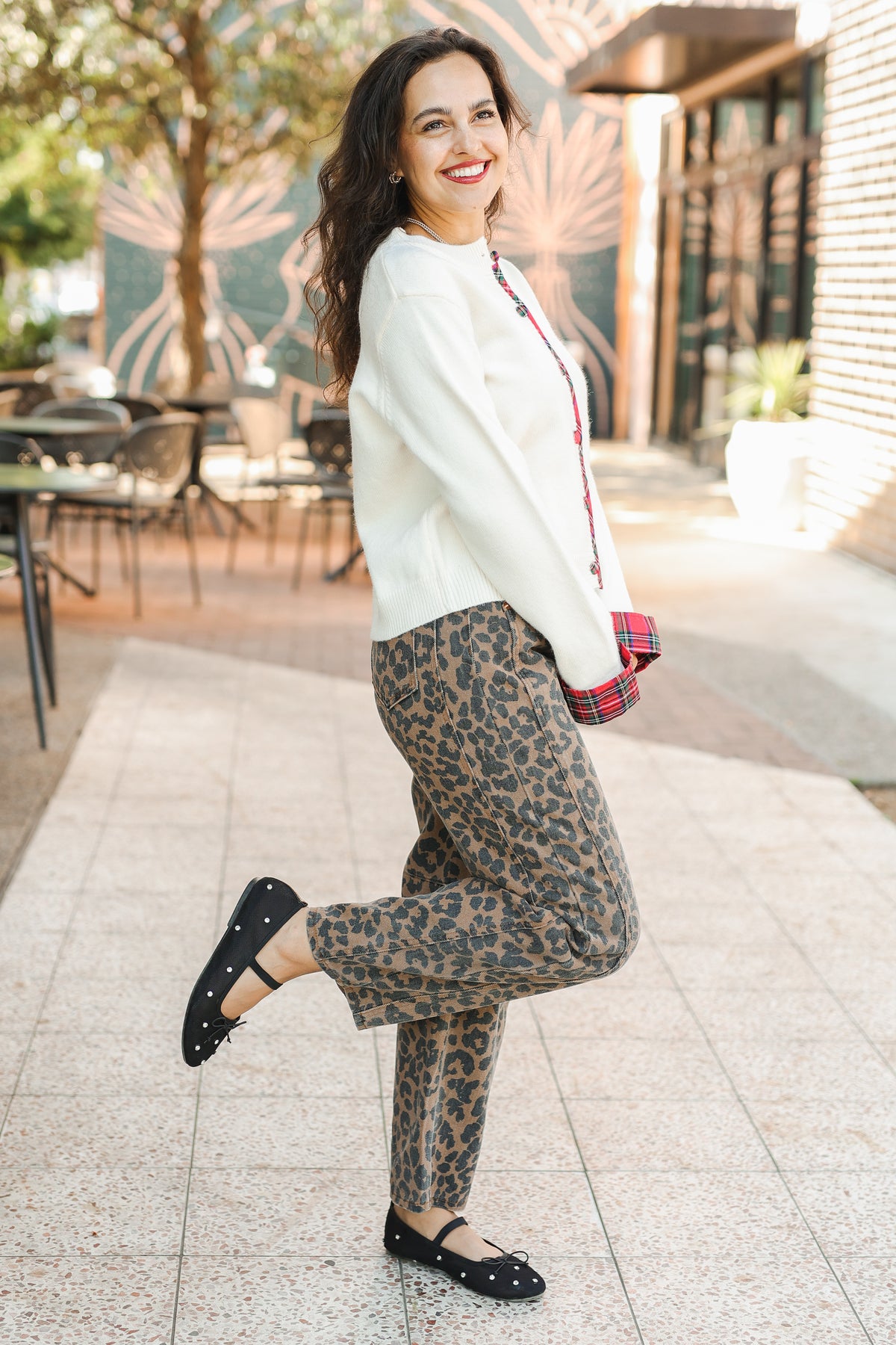 Heritage Plaid Trim Cardigan - Cream-Kimono/Cardigan/Jacket/Hoodie-Southern House
