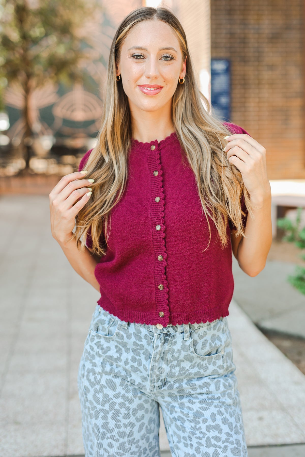 Maribel Scalloped Puff Top-Shirt/Tops-Small-Southern House