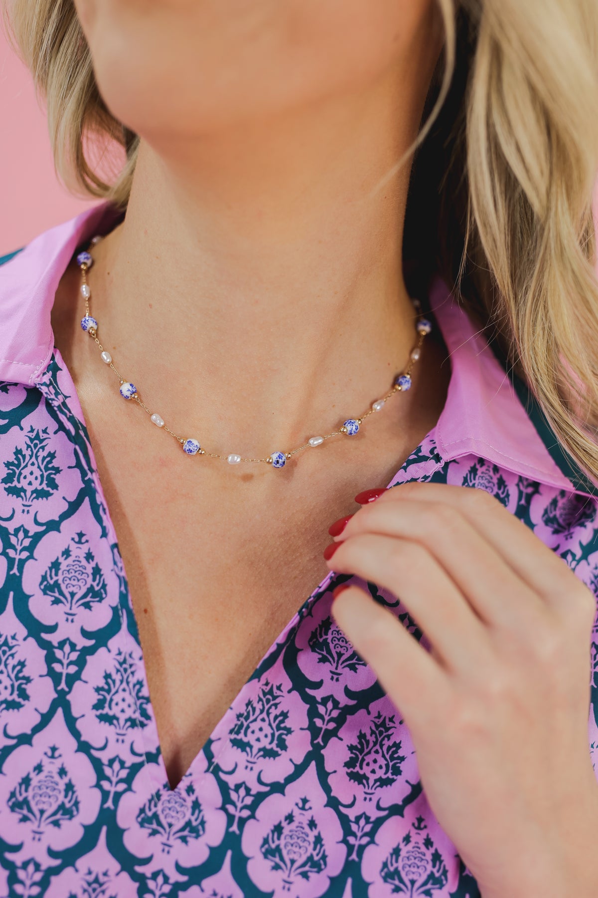Ceramic Moment Necklace - Blue