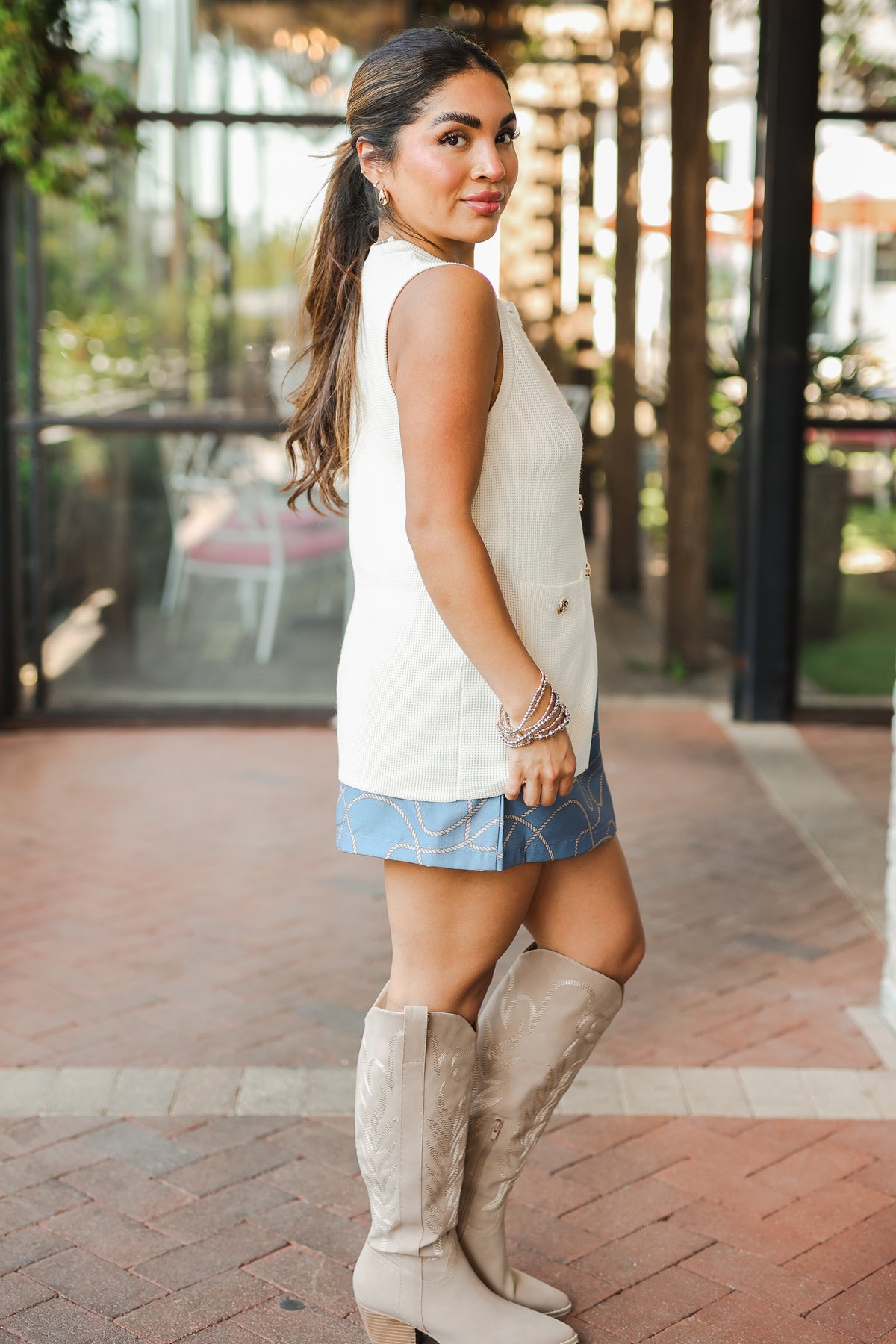 All The Festivities Vest - Cream-Vest-Southern House