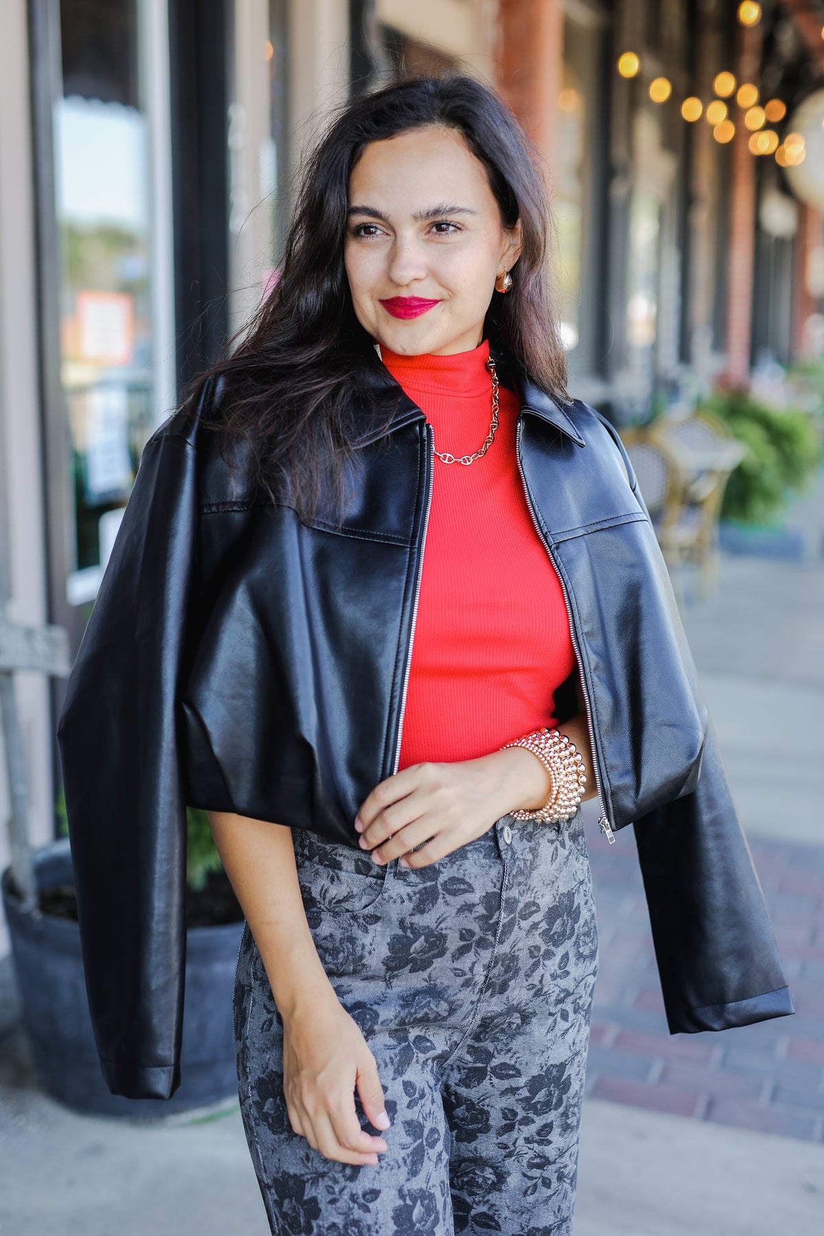 Lennox Cropped Jacket- Black