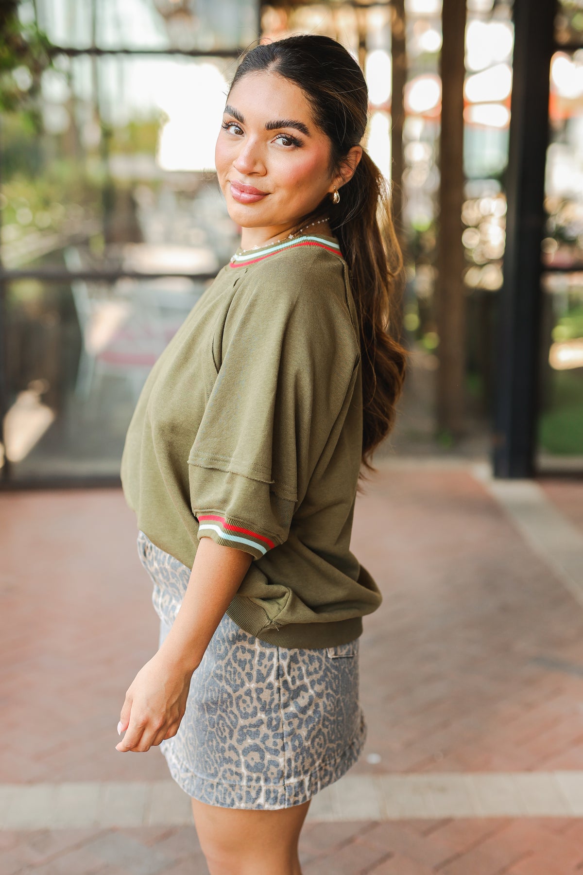 Cozy Mindset Top - Olive-Shirt/Tops-Southern House