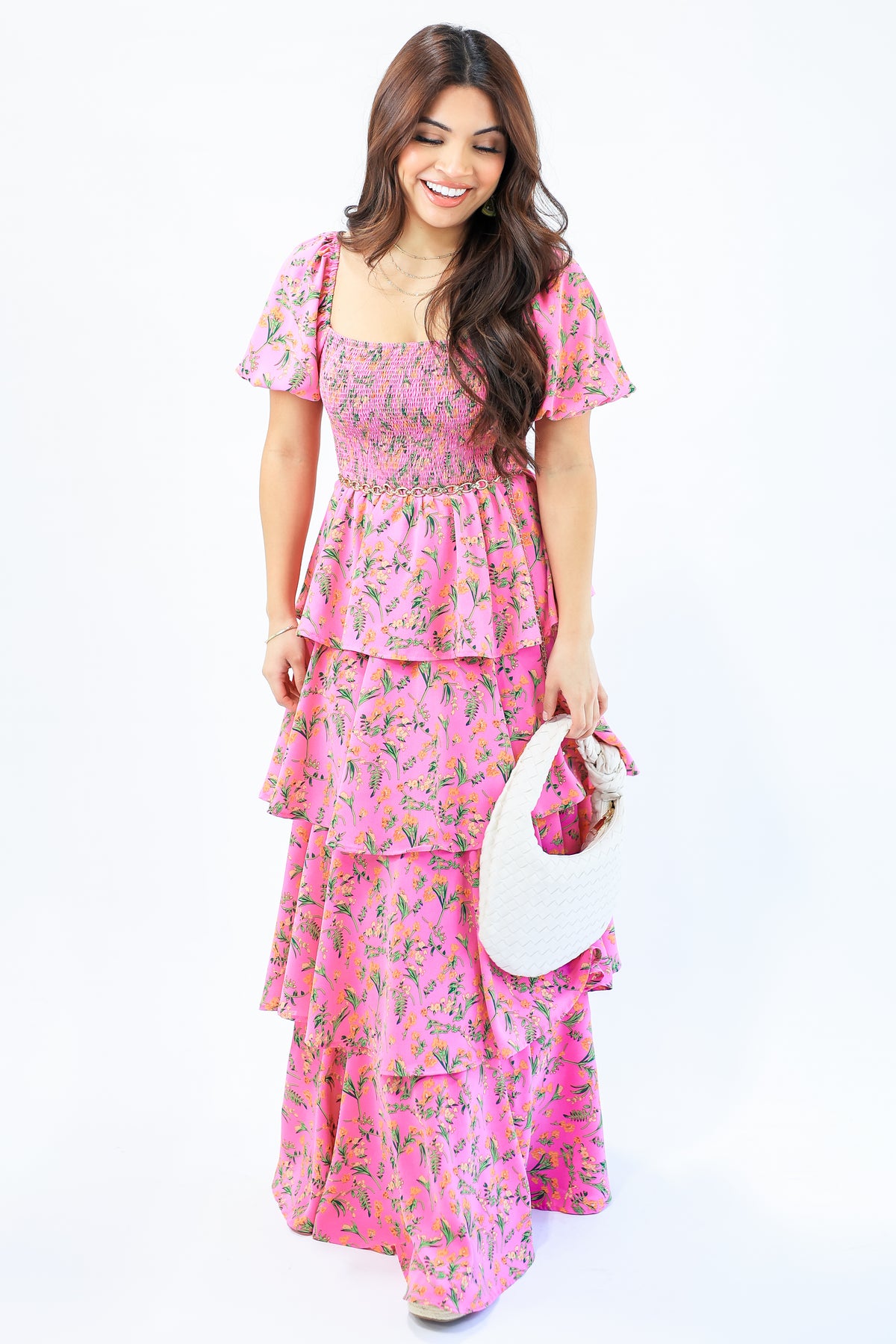 Brunchin' Babe Floral Tiered Maxi Dress