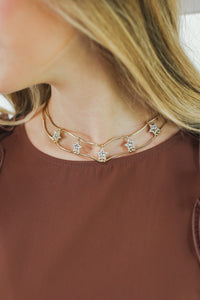 Light Up The Night Necklace In Gold by Boho Babes